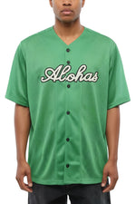 Green Embroidered Mesh Baseball T-Shirt 1