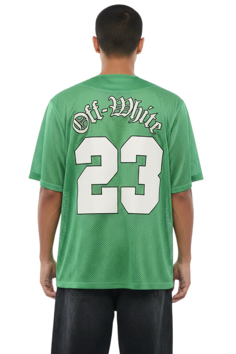 Green Embroidered Mesh Baseball T-Shirt 2