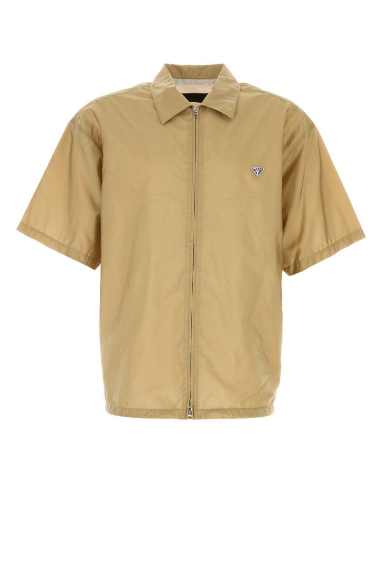 Camel Brown Zipper Shirt 1