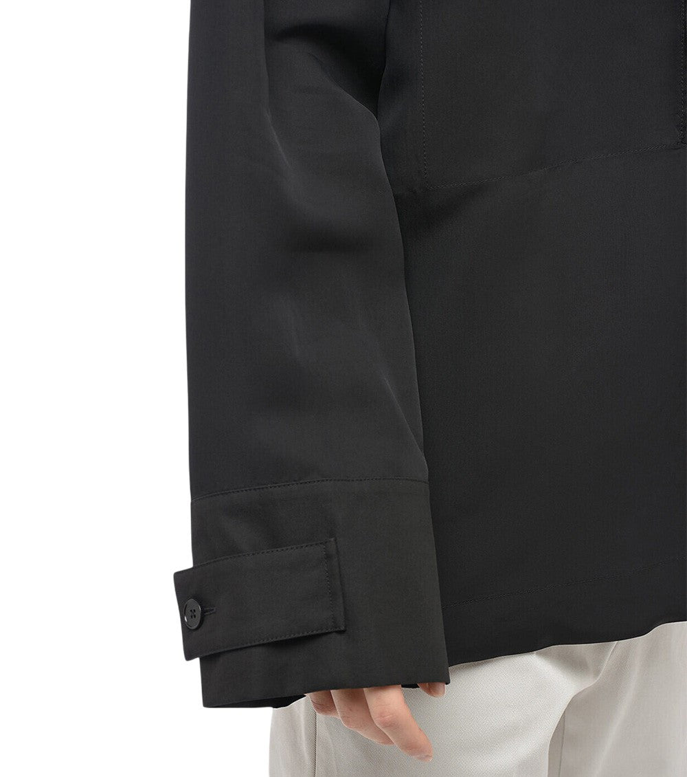 Black Solid Round Neck T-Shirt 3