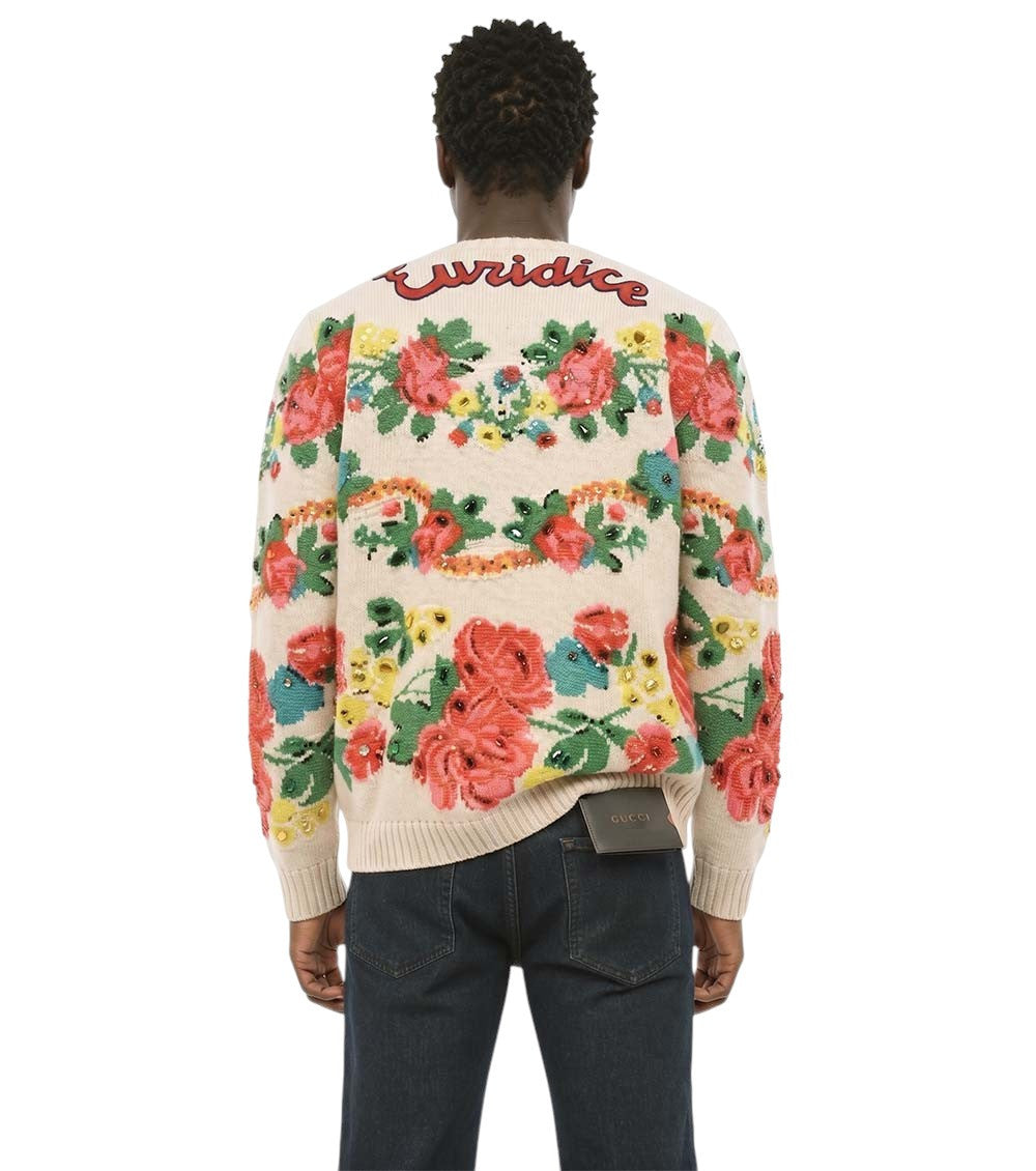 Multicolor Floral Crew Neck Sweater 2