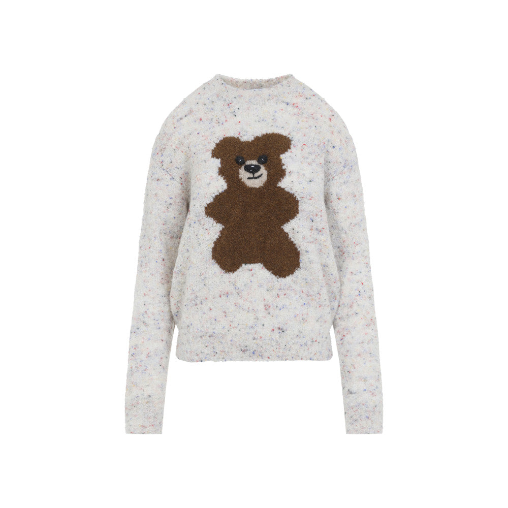 Ivory Graphic Crew Neck Sweater 1