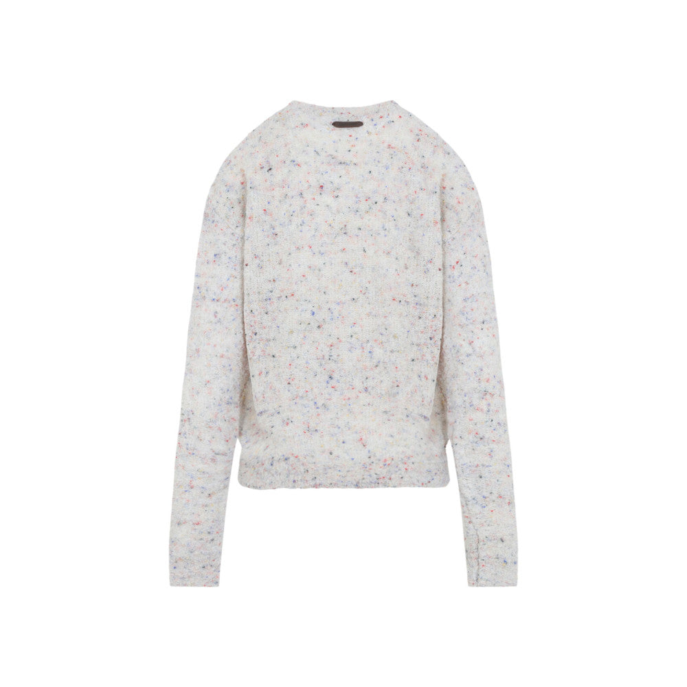 Ivory Graphic Crew Neck Sweater 2