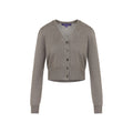 Grey Solid V Neck Cardigan 1