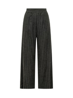 Black Relaxed Stripes Elasticated Pants 1
