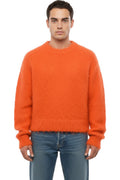 Orange Knitted Crew Neck Sweater 1