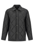 Black Logo Quilted Jacket 1