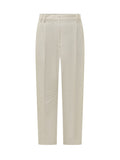 Off White Straight Flat Front Pants 1
