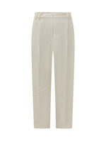 Off White Straight Flat Front Pants 1