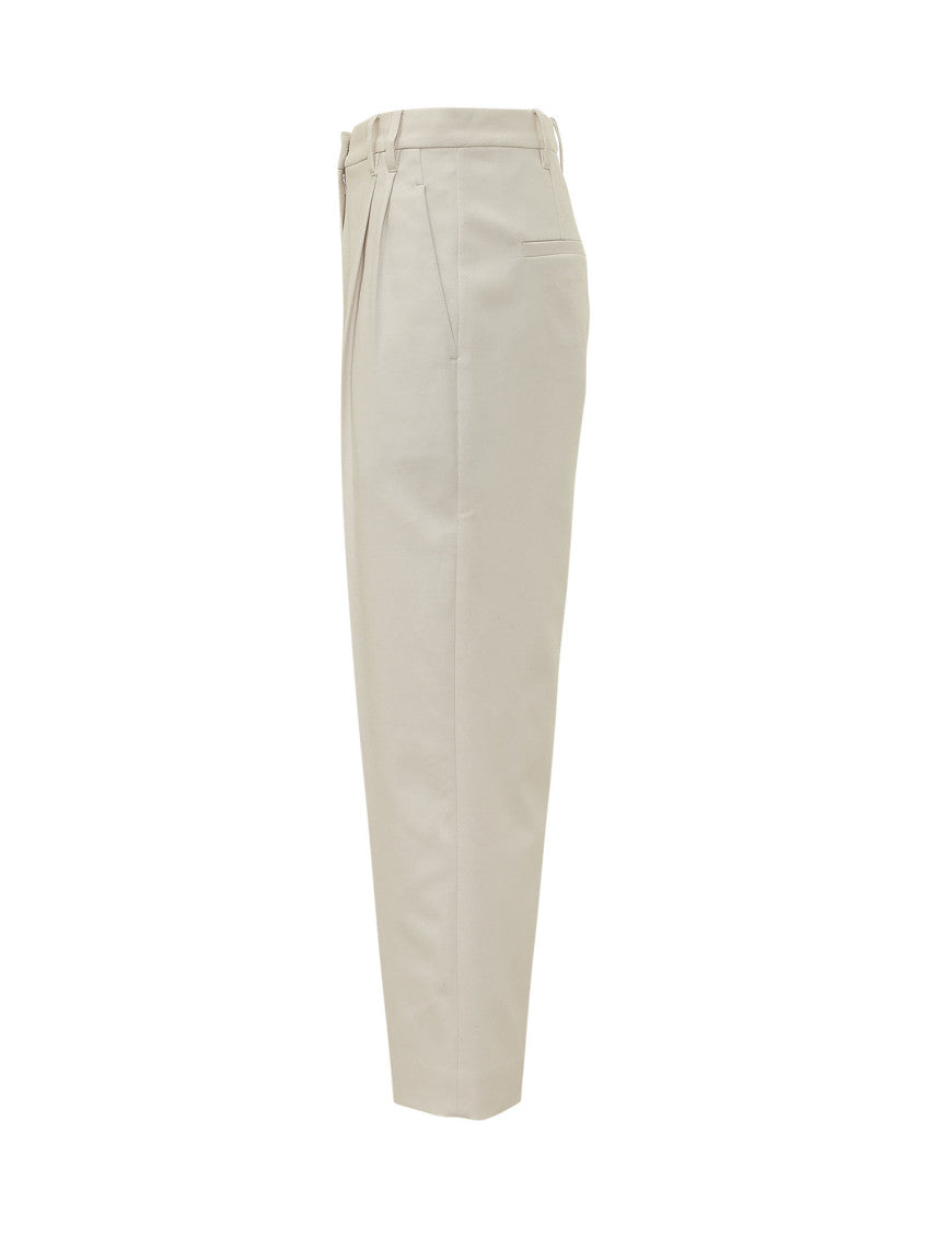 Off White Straight Flat Front Pants 3