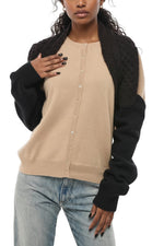 Black Knitted Shawl Neck Shrug 1