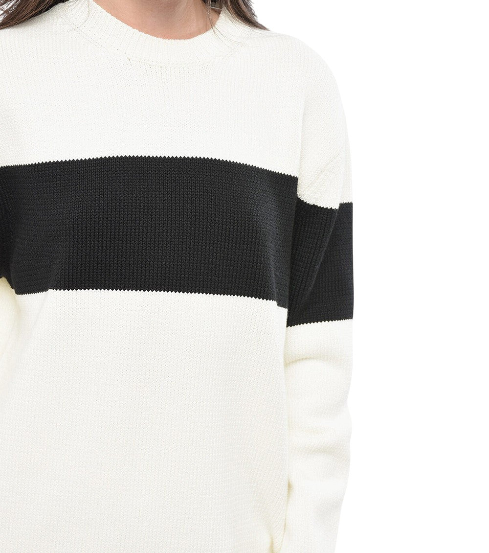 BlackWhite Stripes Crew Neck Sweater 3