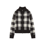 Grey Checks Shirt Collar Sweater 1