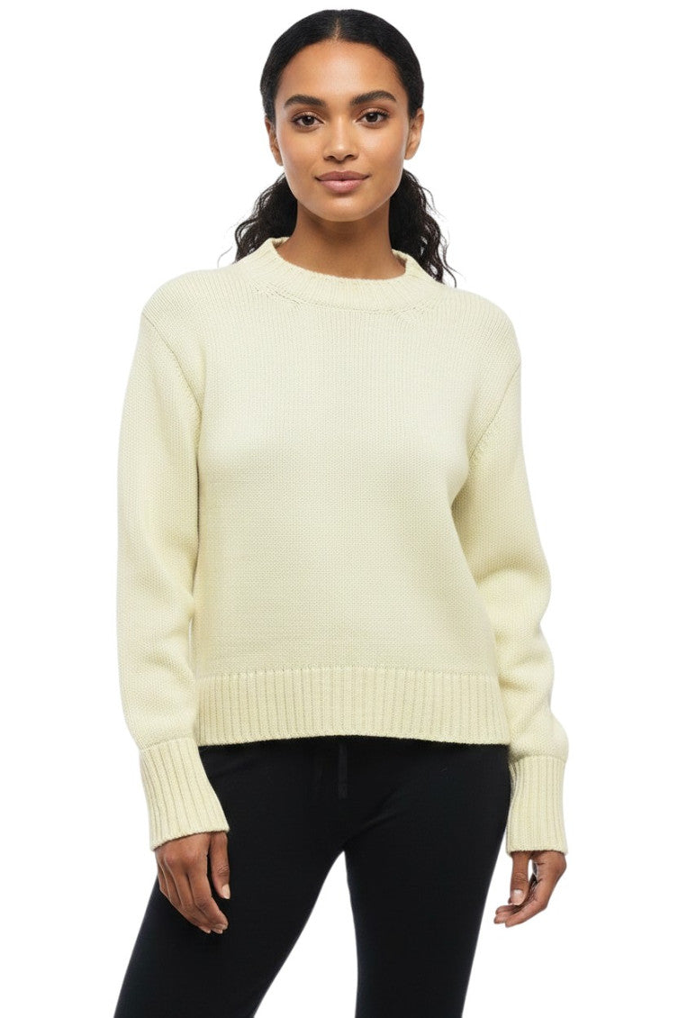 Yellow Knitted Crew Neck Sweater 1