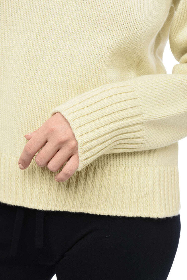 Yellow Knitted Crew Neck Sweater 3