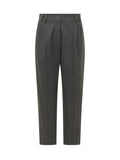 Black Tailored Flat Front Pants 1