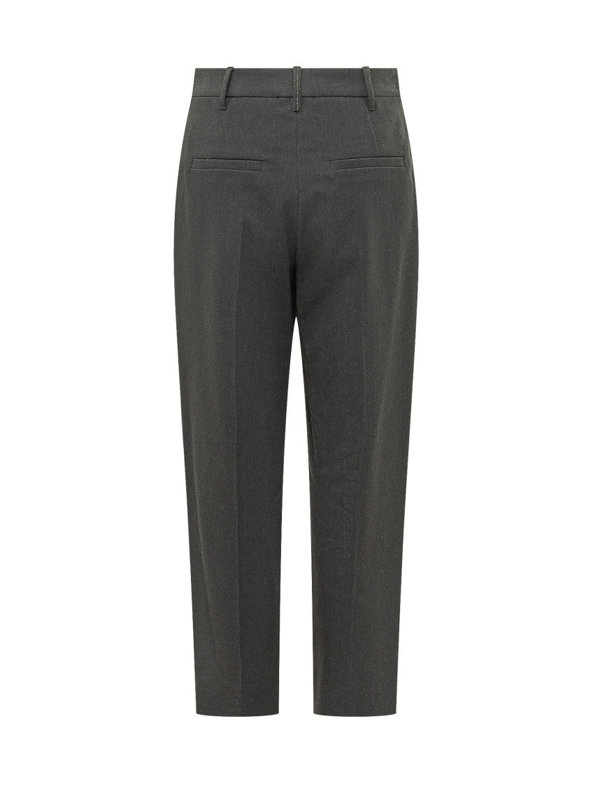 Black Tailored Flat Front Pants 2