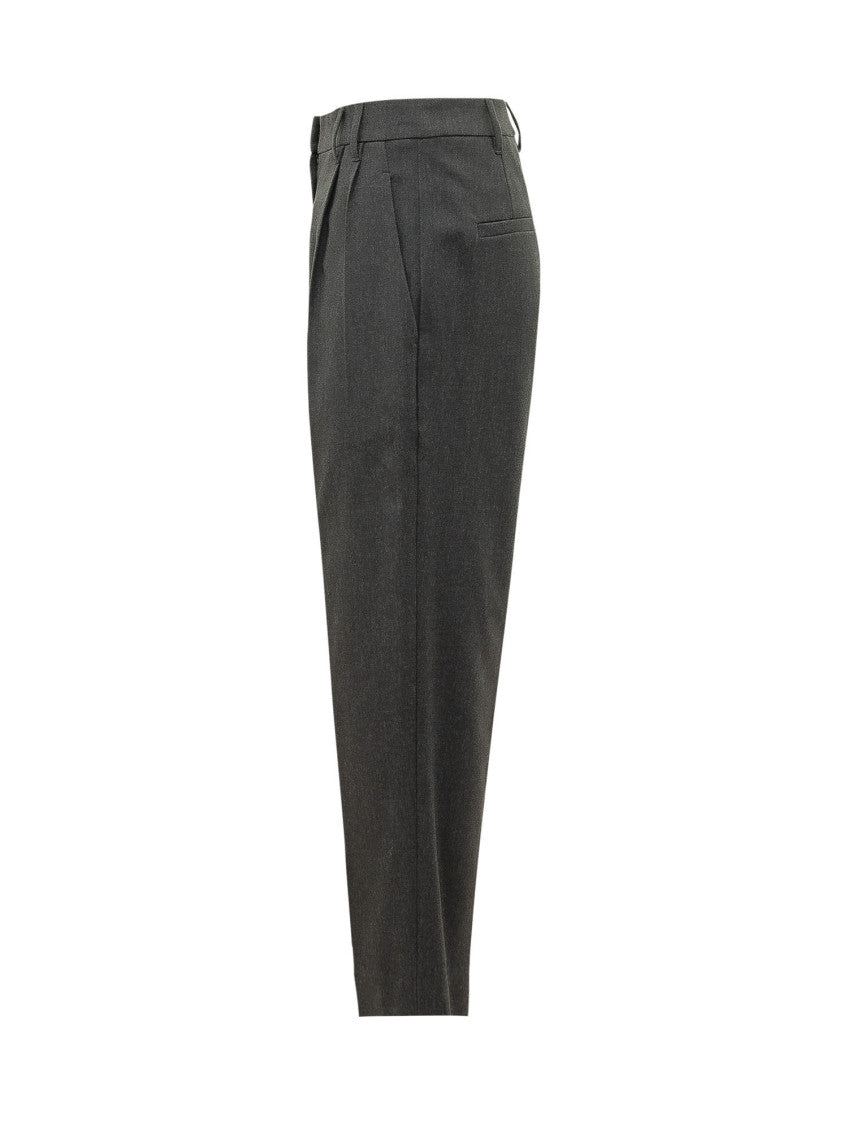 Black Tailored Flat Front Pants 3