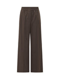 Brown Relaxed Elasticated Pants 1