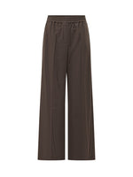 Brown Relaxed Elasticated Pants 1