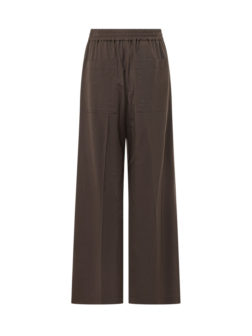Brown Relaxed Elasticated Pants 2