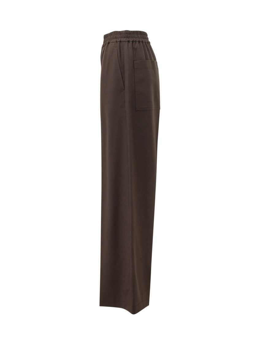 Brown Relaxed Elasticated Pants 3
