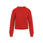 Red Knitted Crew Neck Sweater 1