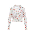 Pink Floral V Neck Sweater 1