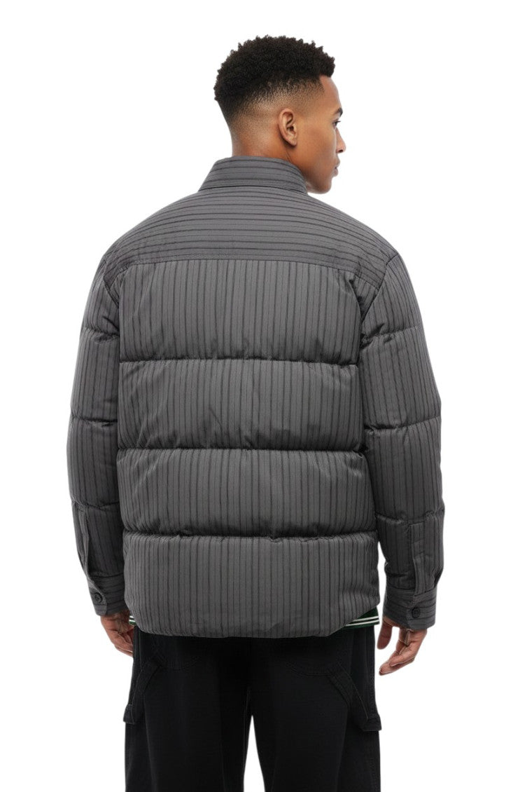 Dark Grey Shirt Collar Jacket 2