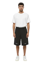 Black Relaxed Logo Shorts 1