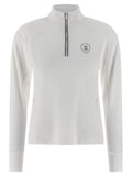 White Logo Mock Collar Sweater 1