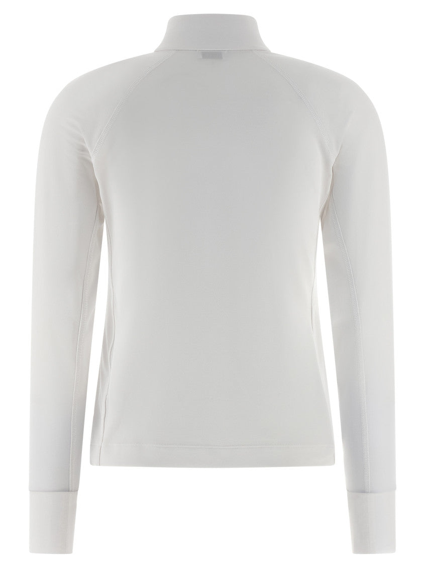 White Logo Mock Collar Sweater 2