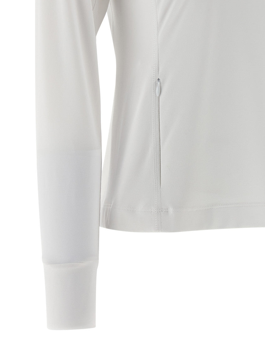 White Logo Mock Collar Sweater 4