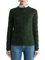 Green Knitted Crew Neck Sweater 1