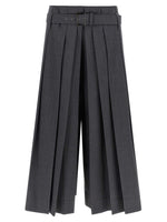 Grey Tailored Pleated Pants 1