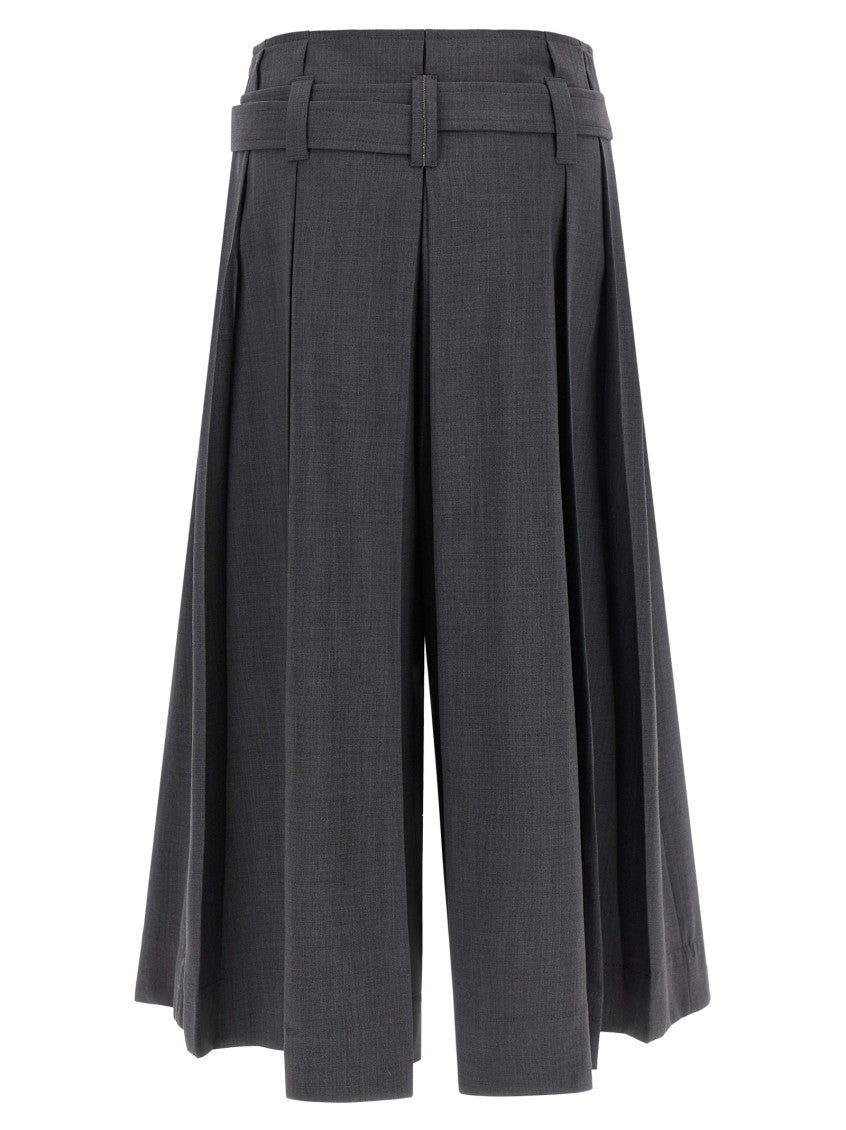 Grey Tailored Pleated Pants 2