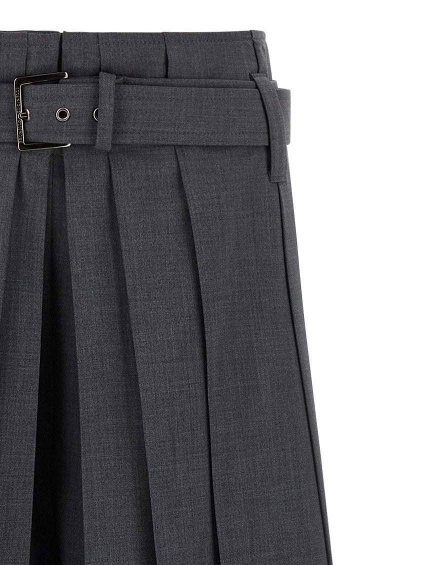 Grey Tailored Pleated Pants 3