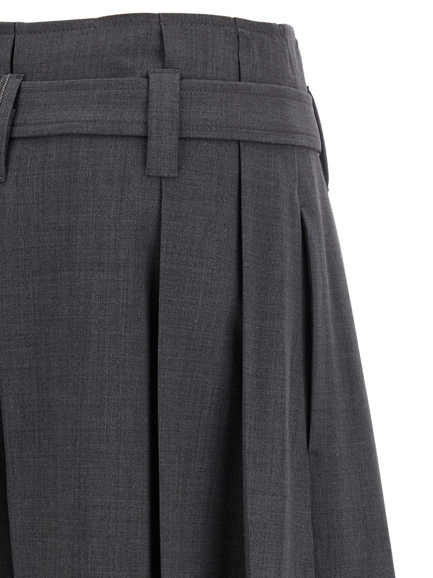 Grey Tailored Pleated Pants 4