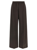 Brown Straight Elasticated Pants 1
