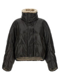 Black Quilted Turtle Neck Jacket 1