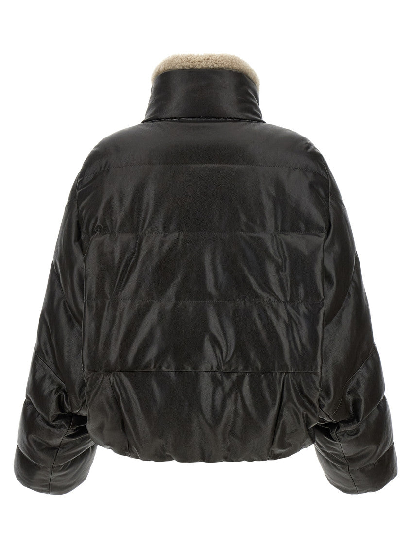 Black Quilted Turtle Neck Jacket 2