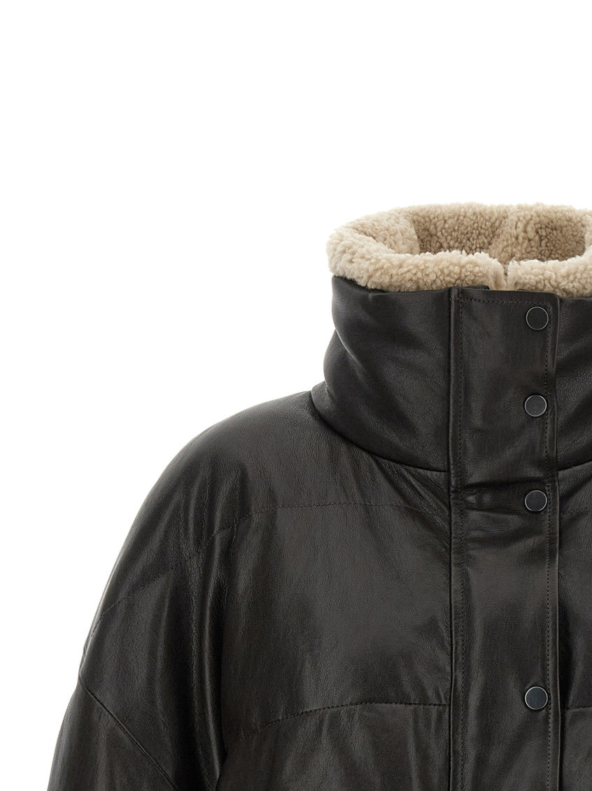 Black Quilted Turtle Neck Jacket 3