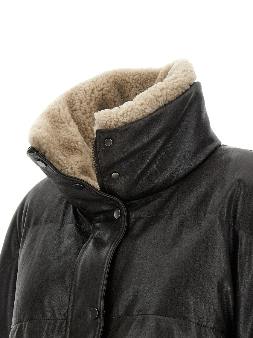 Black Quilted Turtle Neck Jacket 4