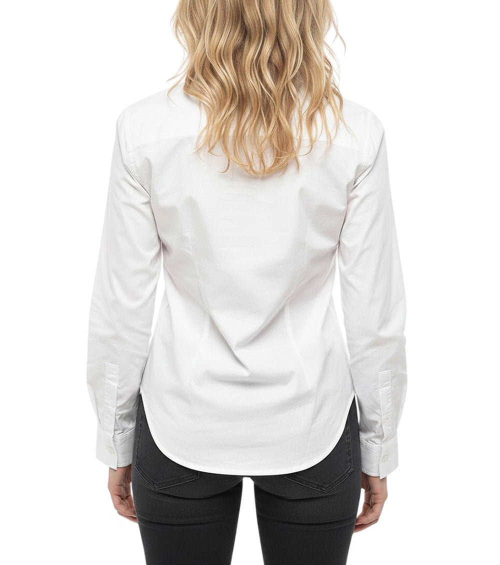 White Slim Solid Shirt 2