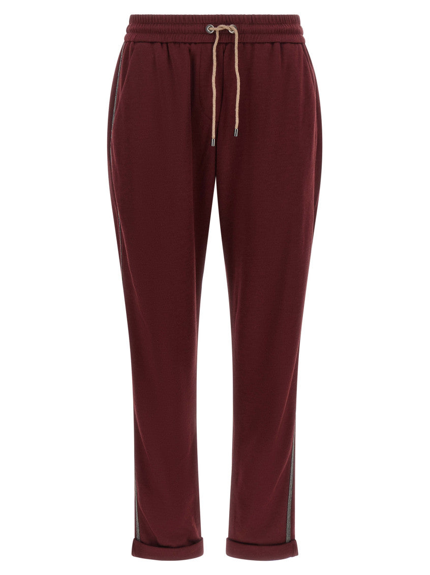 Maroon Regular Joggers Pants 1