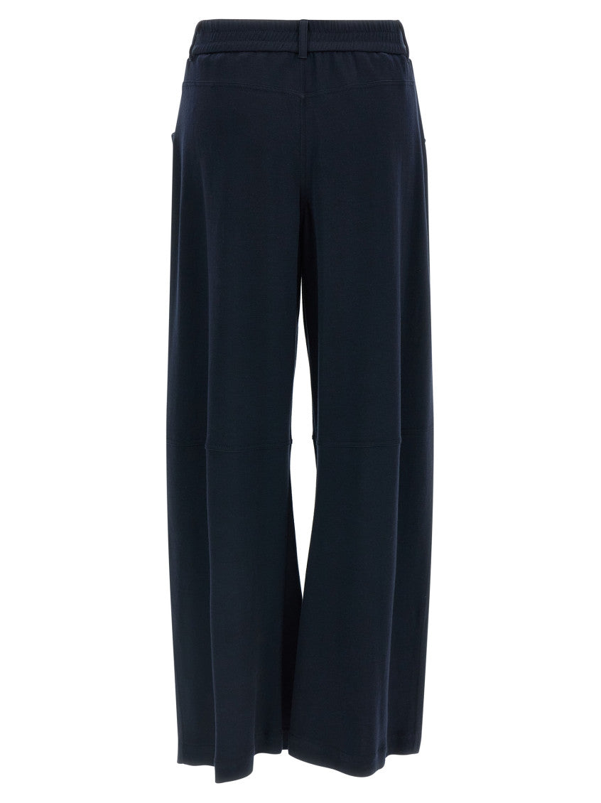 Navy Blue Relaxed Pleated Pants 2