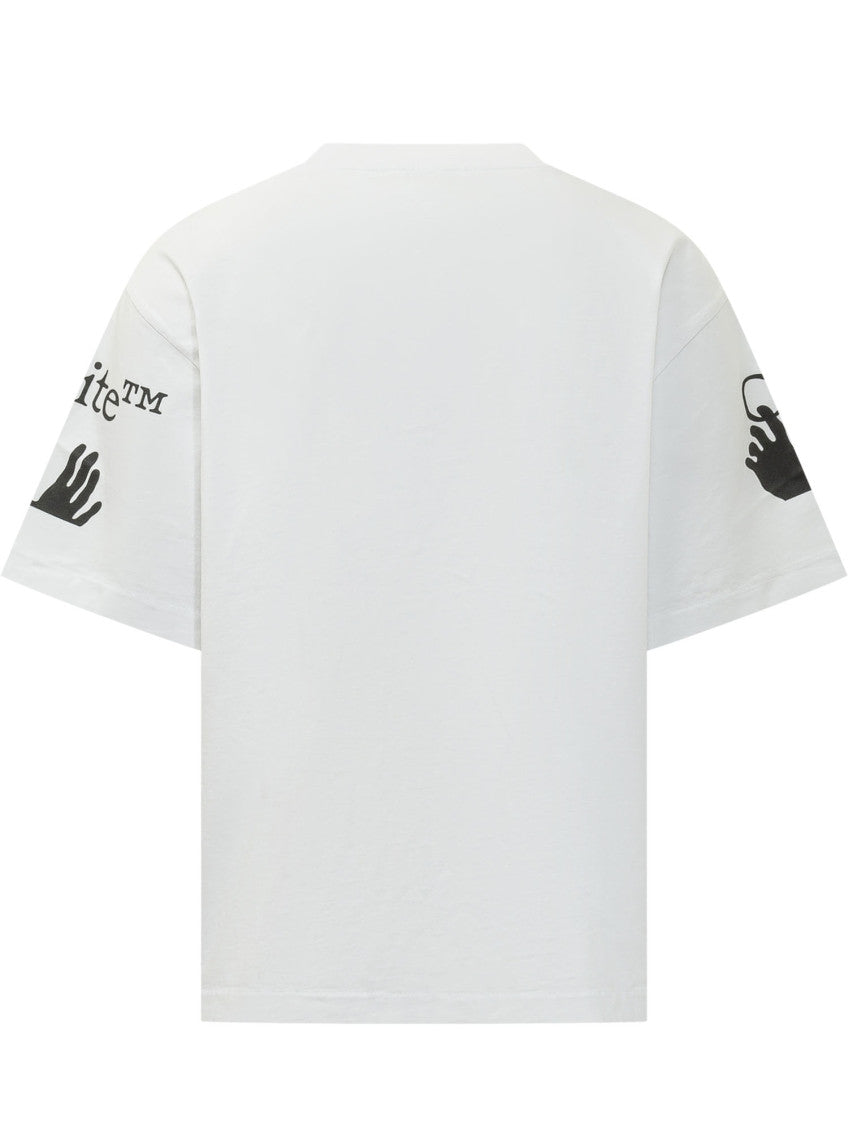 White Crew Neck T-Shirt 2