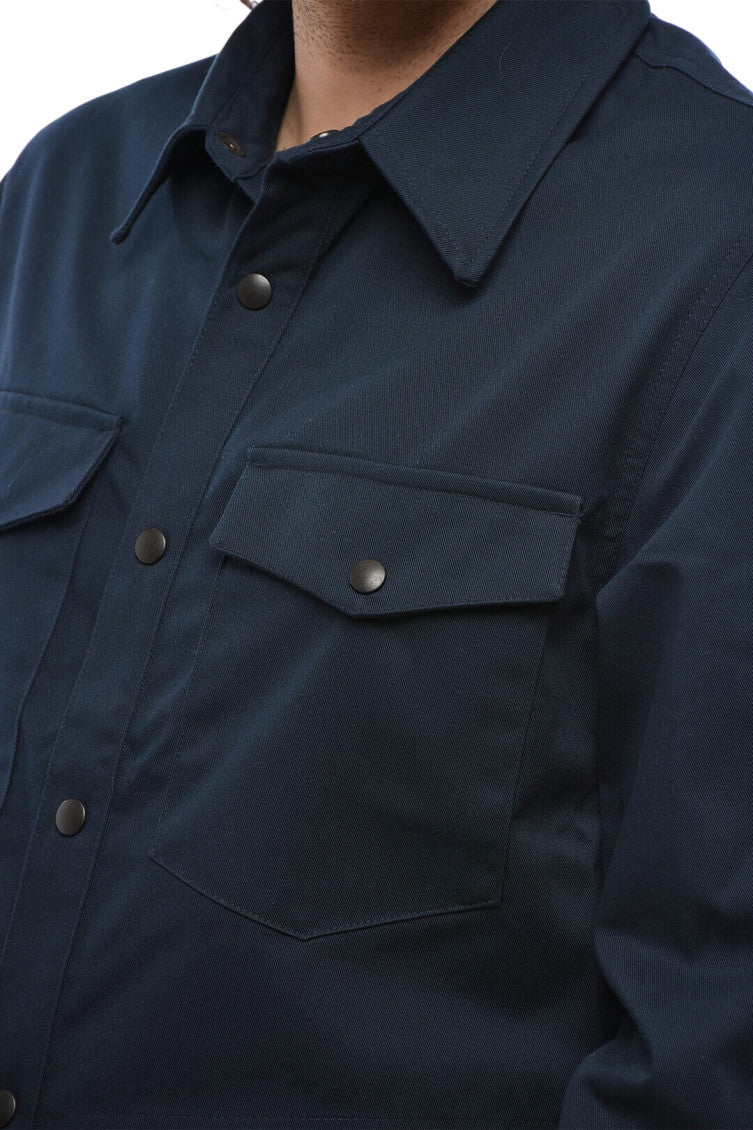 Blue Regular Solid Overshirt 3
