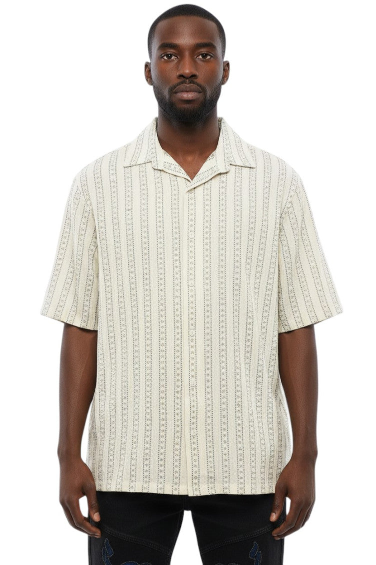 Light Beige Regular Stripes Shirt 1