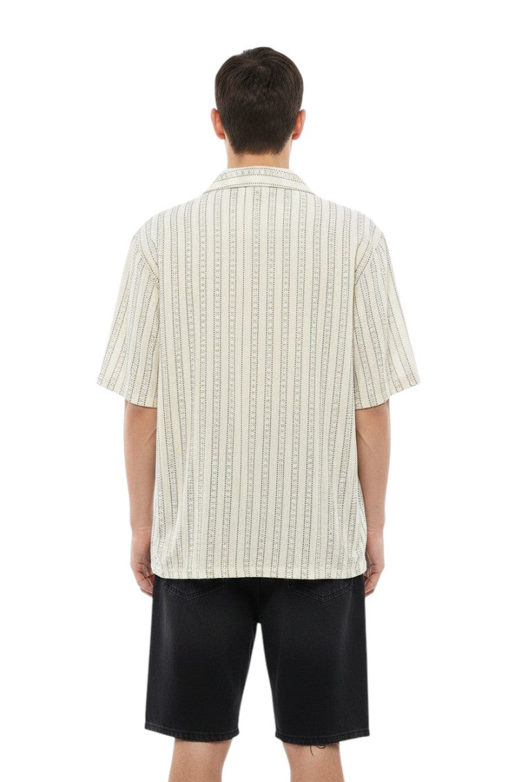 Light Beige Regular Stripes Shirt 2
